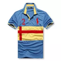 jogging tee shirt cotton polo ralph lauren hommes rl2 blue yellow